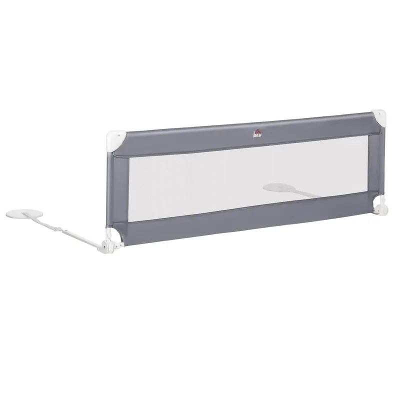 Child-Safe Bedside Guard Rail in Grey