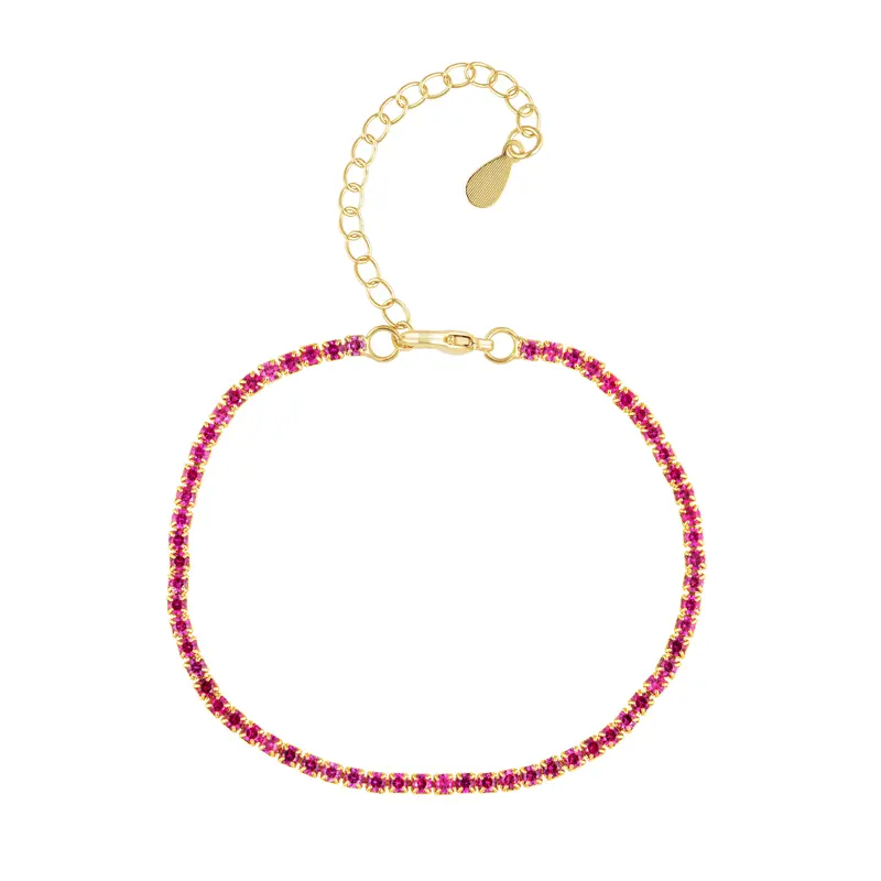 Chloe Pink Tennis Bracelet