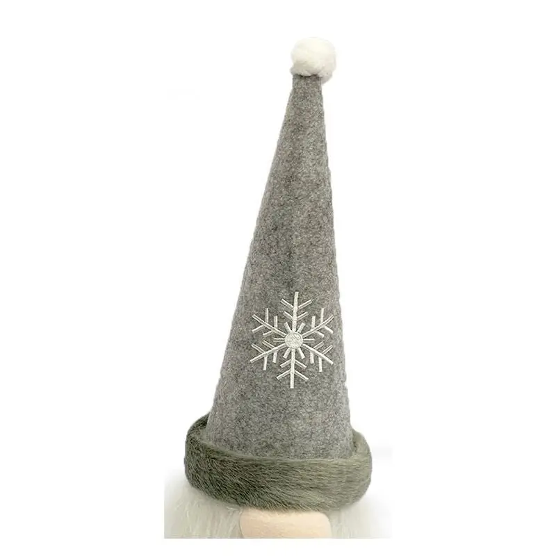 Christmas Time Gonk Tree Topper – Grey & White, 46 cm