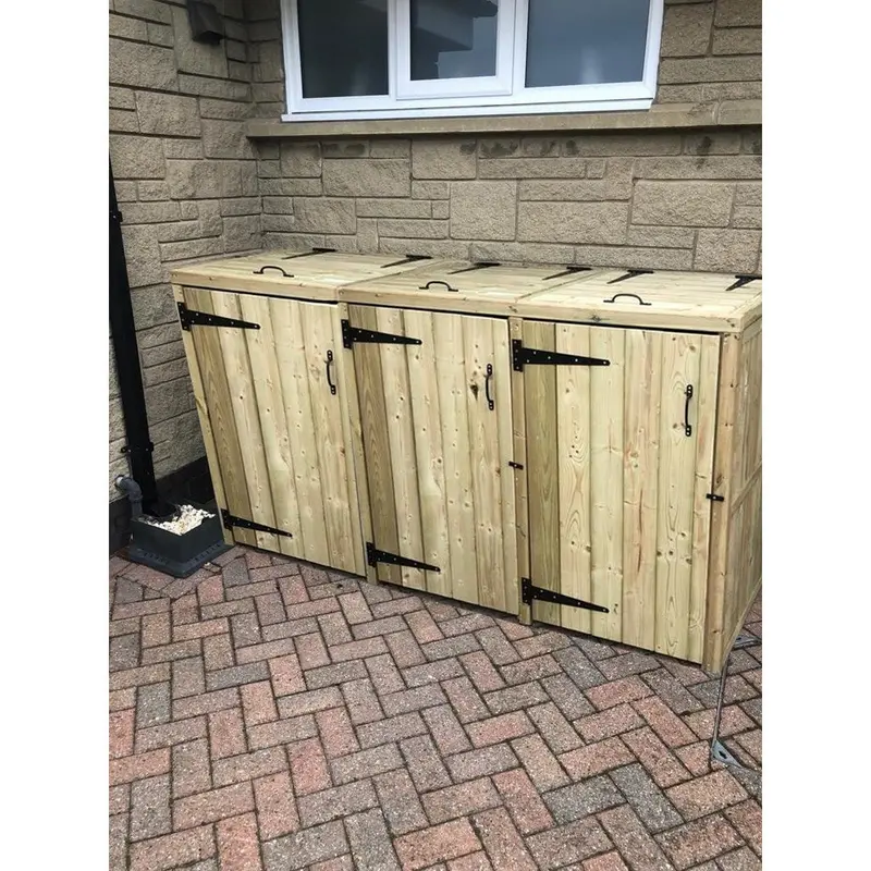 Churnet Valley Deluxe Bin Storage Unit (210cm x 90cm) – Discreet Waste Management Solution
