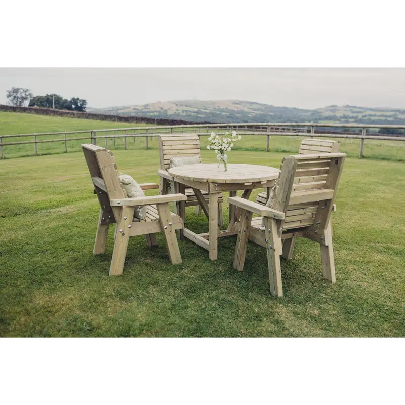 Churnet Valley Ergo Patio Dining Set – 4-Piece Outdoor Furniture (ET113)