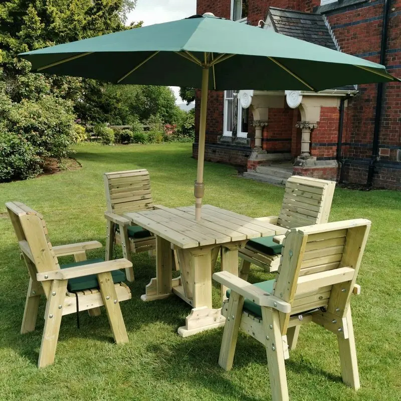 Churnet Valley Ergo Rectangle Table Set with 4 Chairs