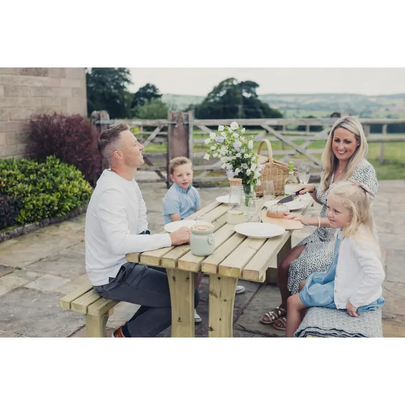 Churnet Valley Lunar Picnic Table – 4-Person Patio Dining (PT107)