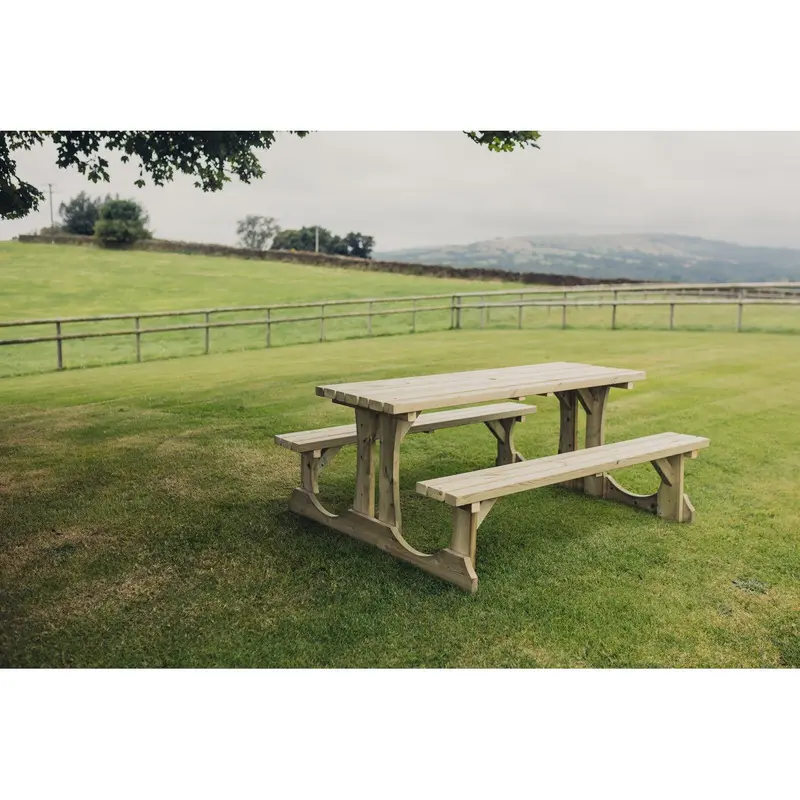 Churnet Valley Lunar Picnic Table – 6-Person Patio Dining (PT108)