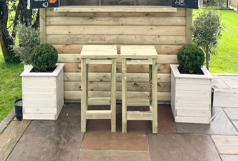 Churnet Valley Traditional 2-Seat Garden Bar Stool – BB104