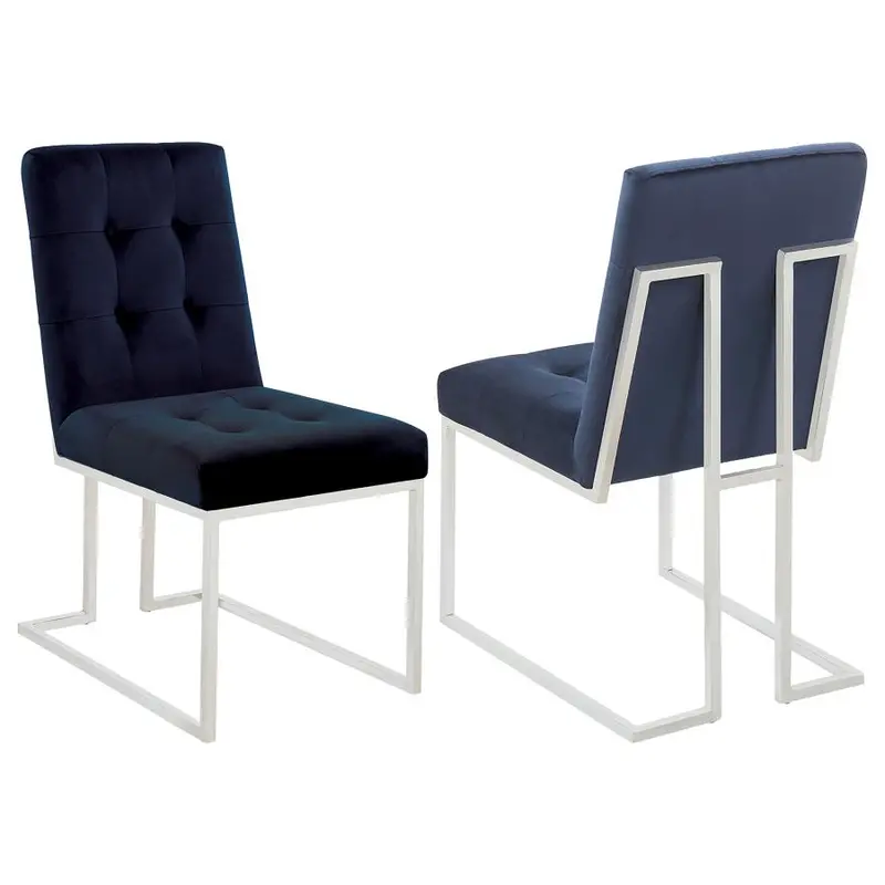 Cisco Velvet Dining Chairs – Set of Two, Elegant Side Seating