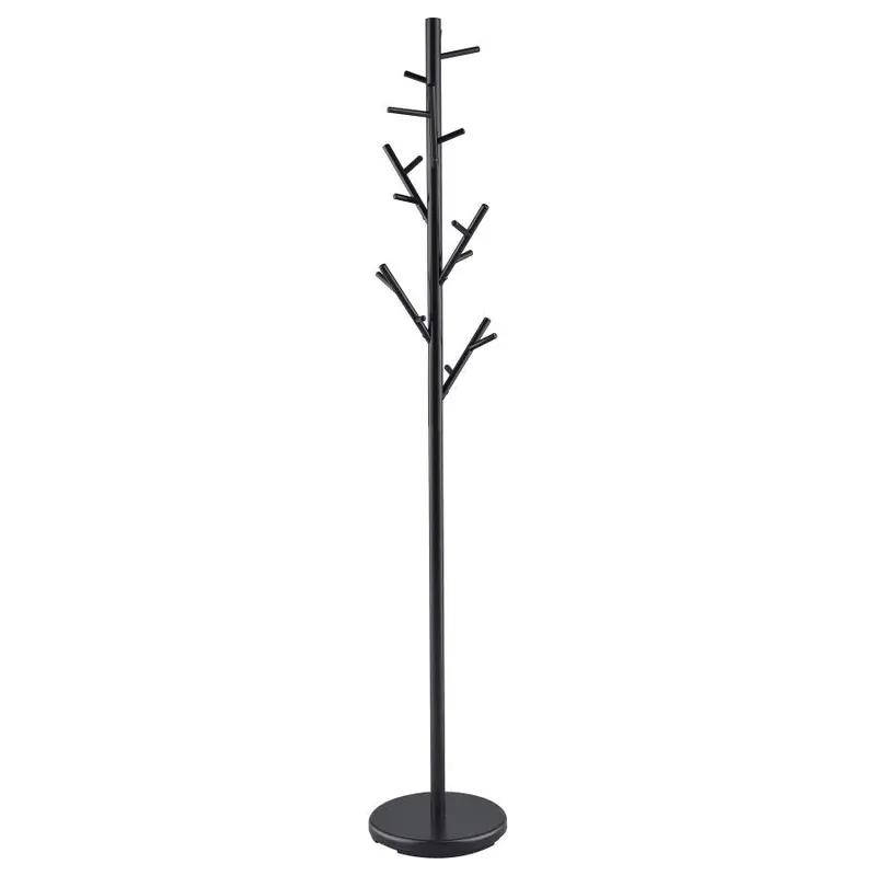 Clover Black Freestanding 18-Hook Metal Coat and Hat Rack