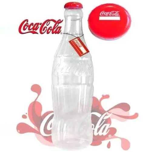 Coca-Cola Themed Twist-Lid Money Box – 19.4 L, Clear & Red
