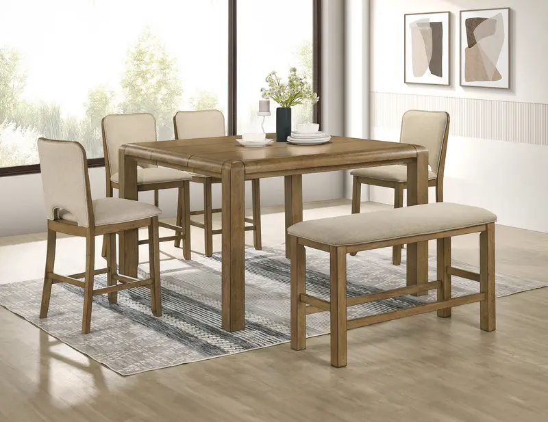 Cockrell Expandable Counter Height Dining Table with 18-Inch Leaf