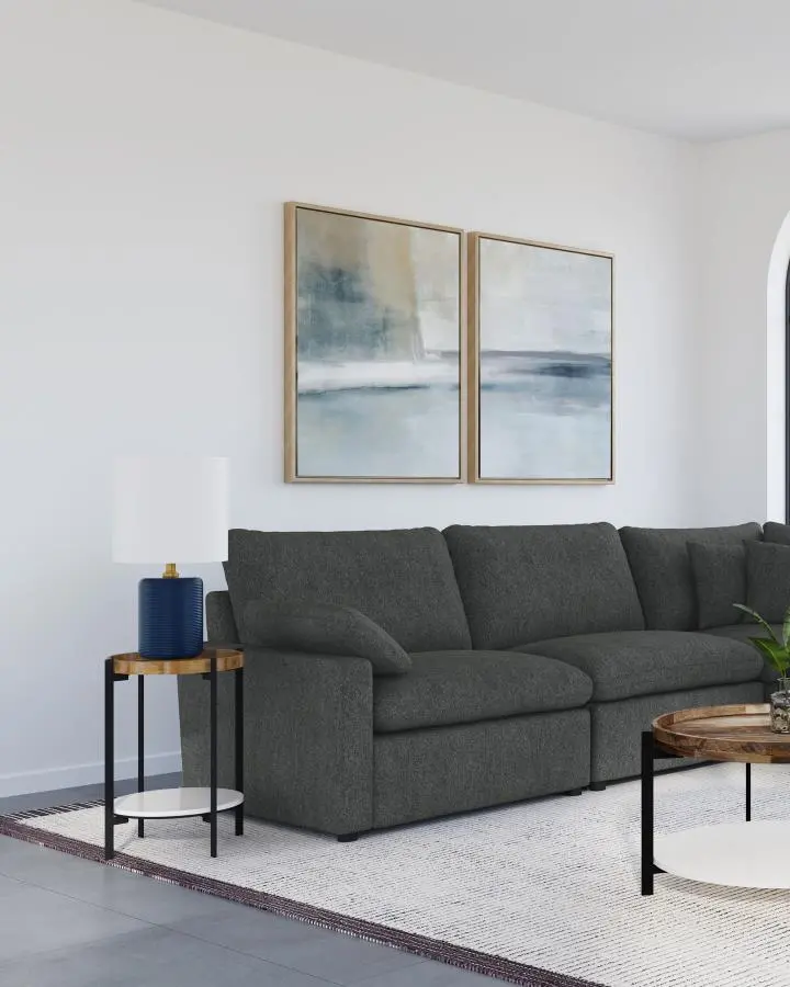 Collins Dark Grey Modular Sectional Seating Unit