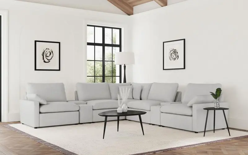 Collins Seven-Piece Power Reclining Modular Sectional Sofa
