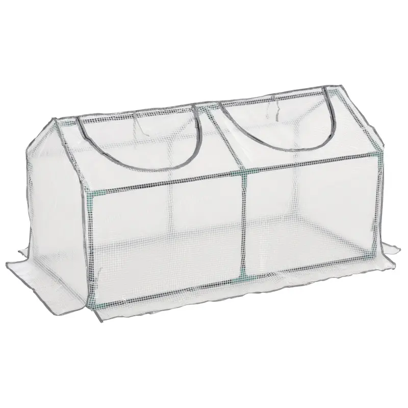 Compact Mini Greenhouse with Dual Ventilation Windows – Portable Plant Growing Tent