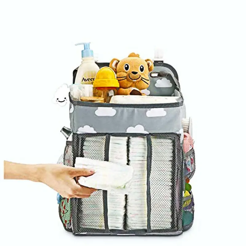 Compact Travel Diaper Organizer for Baby Crib or Nursery