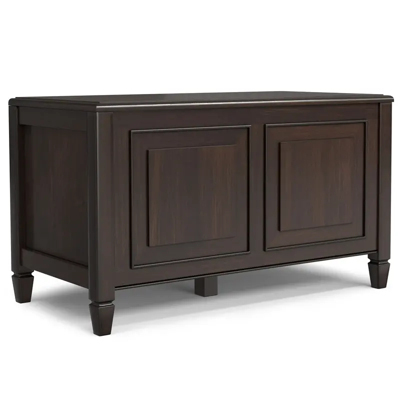 Connaught Wide Storage Bench in Chestnut Finish