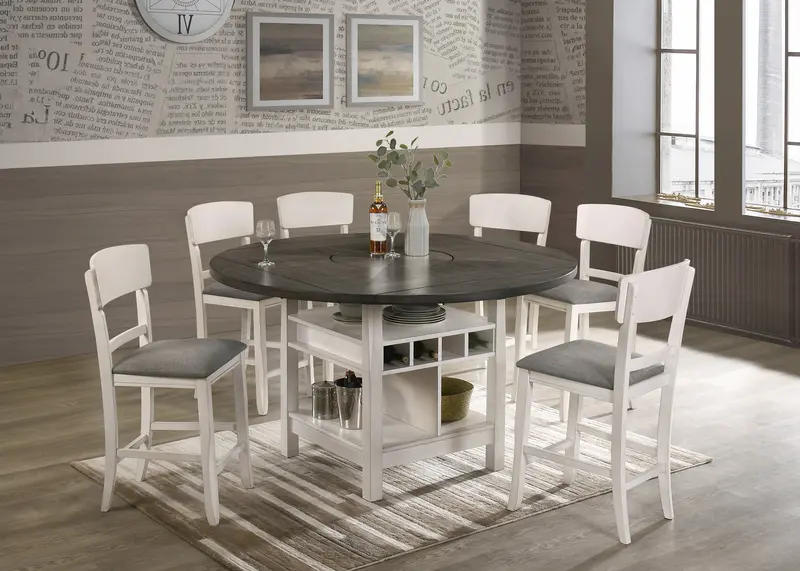 Conner Chalk Grey Counter Height Chair – Upholstered Bar Seating