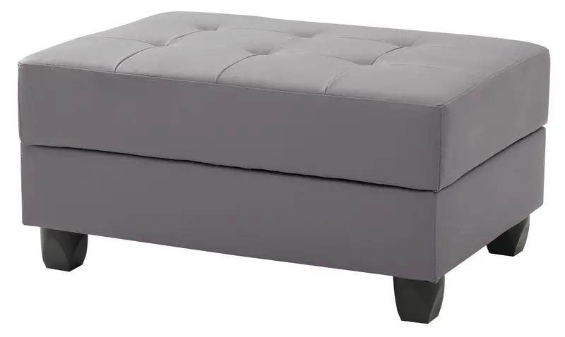 Contemporary Storage Ottoman – Fashion-Forward Fabric Footstool with Internal Compartment
