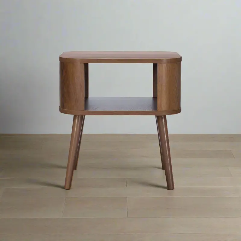 Copenhagen Dark Brown Side Table – Single-Shelf Accent Table