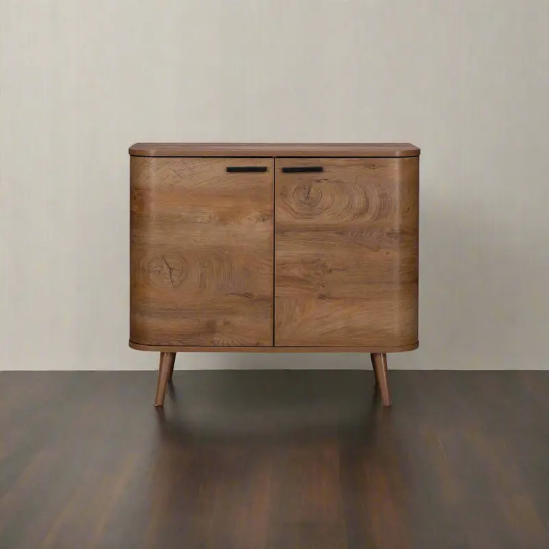 Copenhagen Dark Brown Sideboard – Two-Door, Four-Shelf Living Room Storage Unit