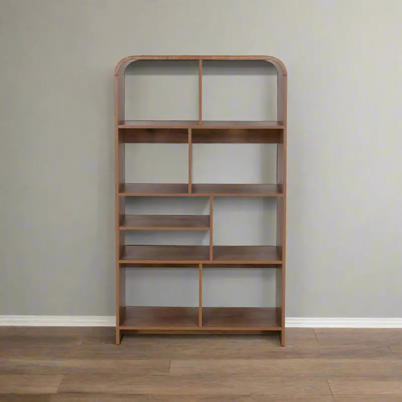 Copenhagen Tall Bookshelf – Dark Brown 9-Tier Storage Unit