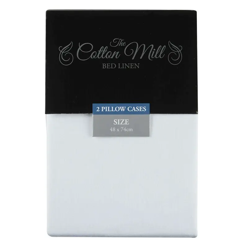 Cotton Pillowcase Set – 2-Pack, Pure White