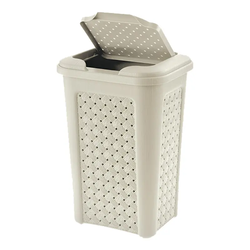 Cream 10-Litre Bin Clip Lid – Arianna Series by TS UK