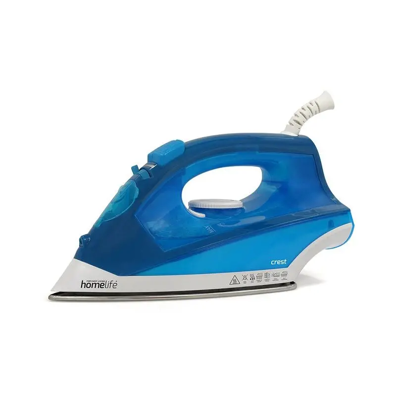 Crest Blue Steam Iron – 1600W with Stainless Steel Soleplate and Precision Control