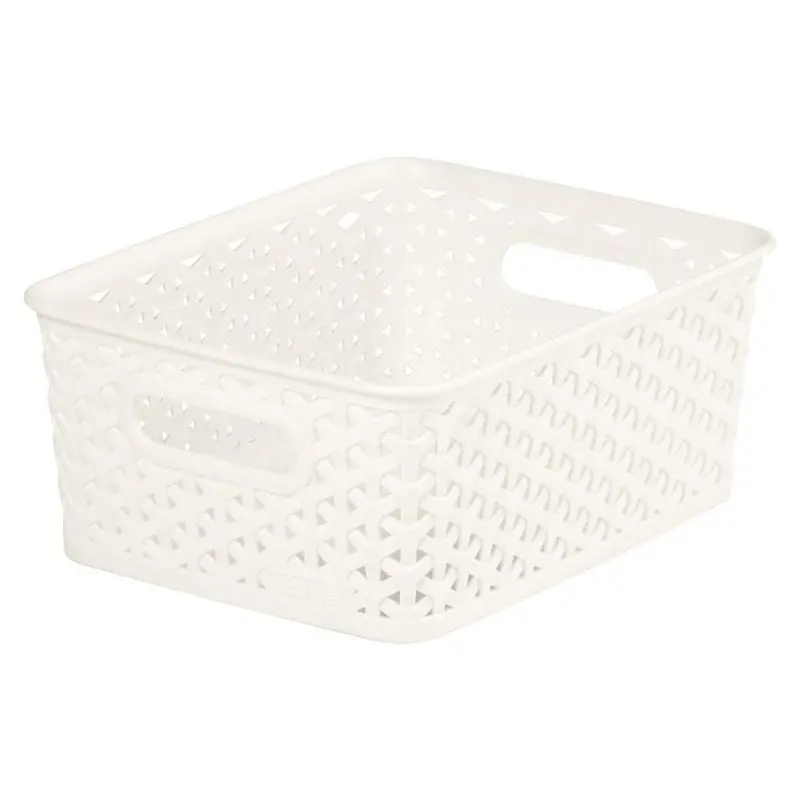 Curver My Style White Plastic Basket – 8-Litre Capacity Storage Bin