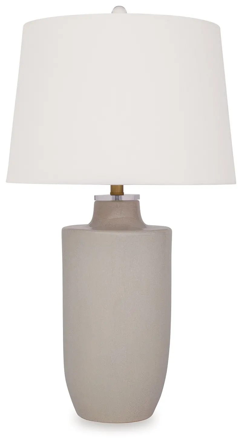 Cylener Off-White Ceramic Table Lamp