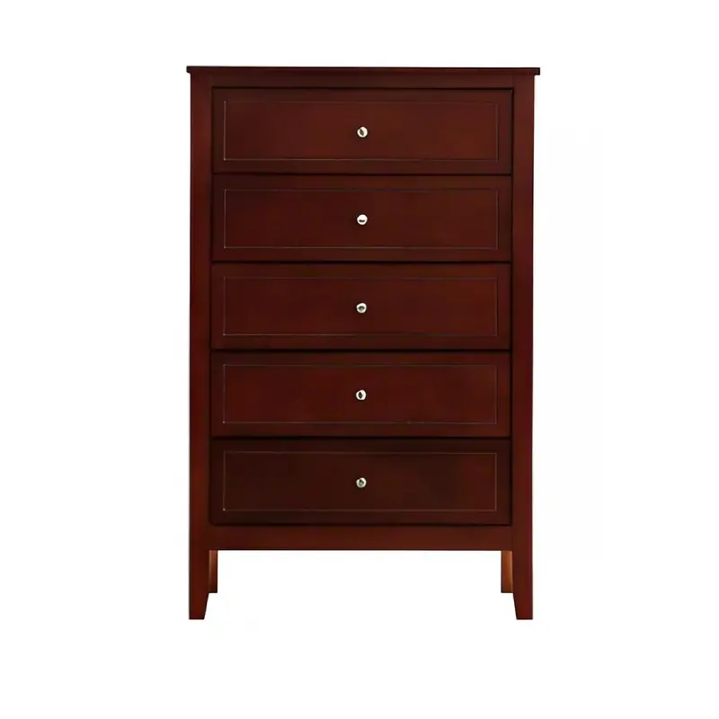 Daniel Cherry 5-Drawer Chest – Traditional Bedroom Storage