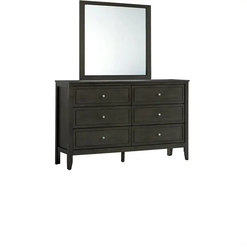 Daniel Six-Drawer Wooden Dresser – Espresso Finish