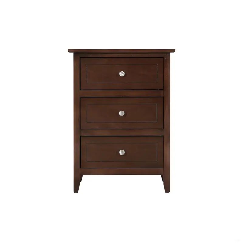Daniel Three-Drawer Nightstand – Compact Bedroom Storage