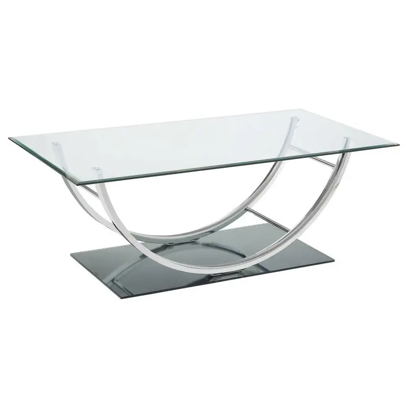 Danville U-Shaped Glass-Top Dining Table