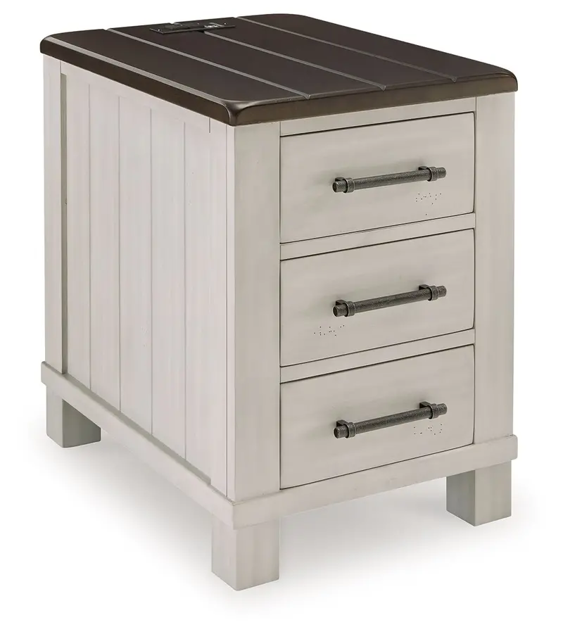 Darborn Gray and Brown Chair-Side End Table