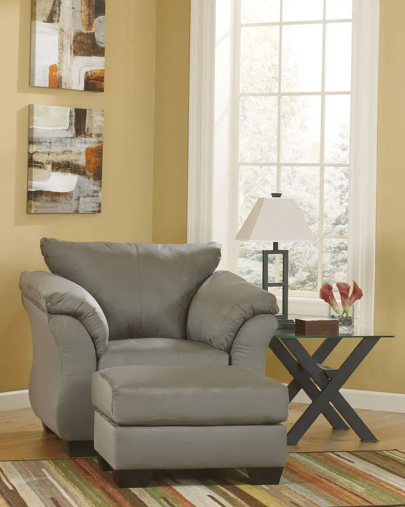 Darcy Accent Chair and Ottoman Set – Coordinating Lounge Pair in Premium Fabric