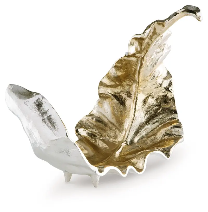 Darinsen Dual-Tone Gold and Silver Sculptural Accent Piece