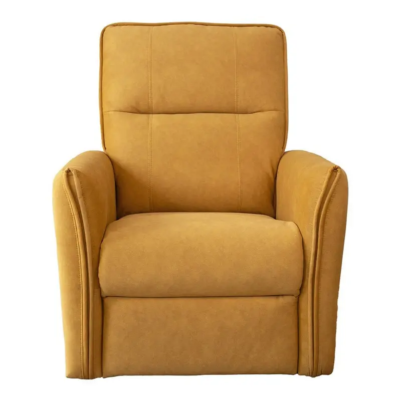 Dark Yellow Suede Recliner Chair