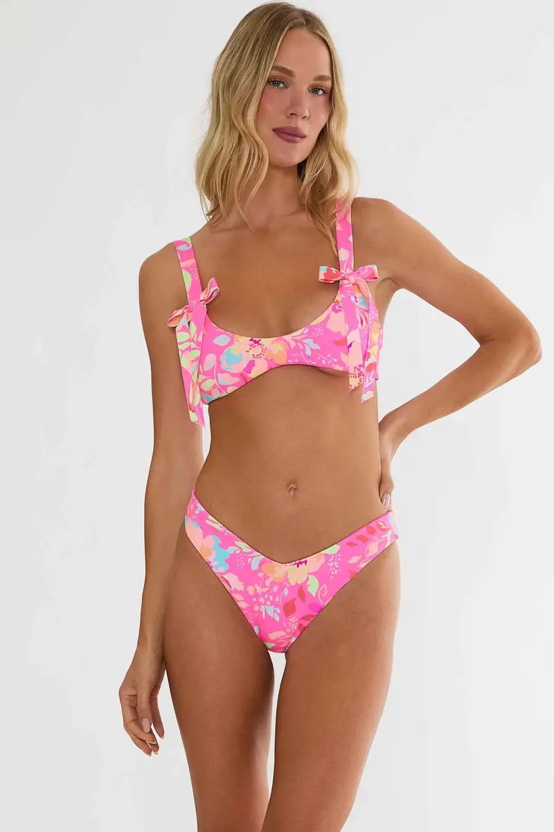 Darlene Top in Bloom Lagoon Print