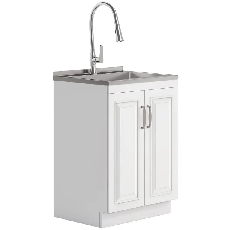 Darwin Premium Laundry Cabinet with Pull-Out Faucet & Stainless Sink