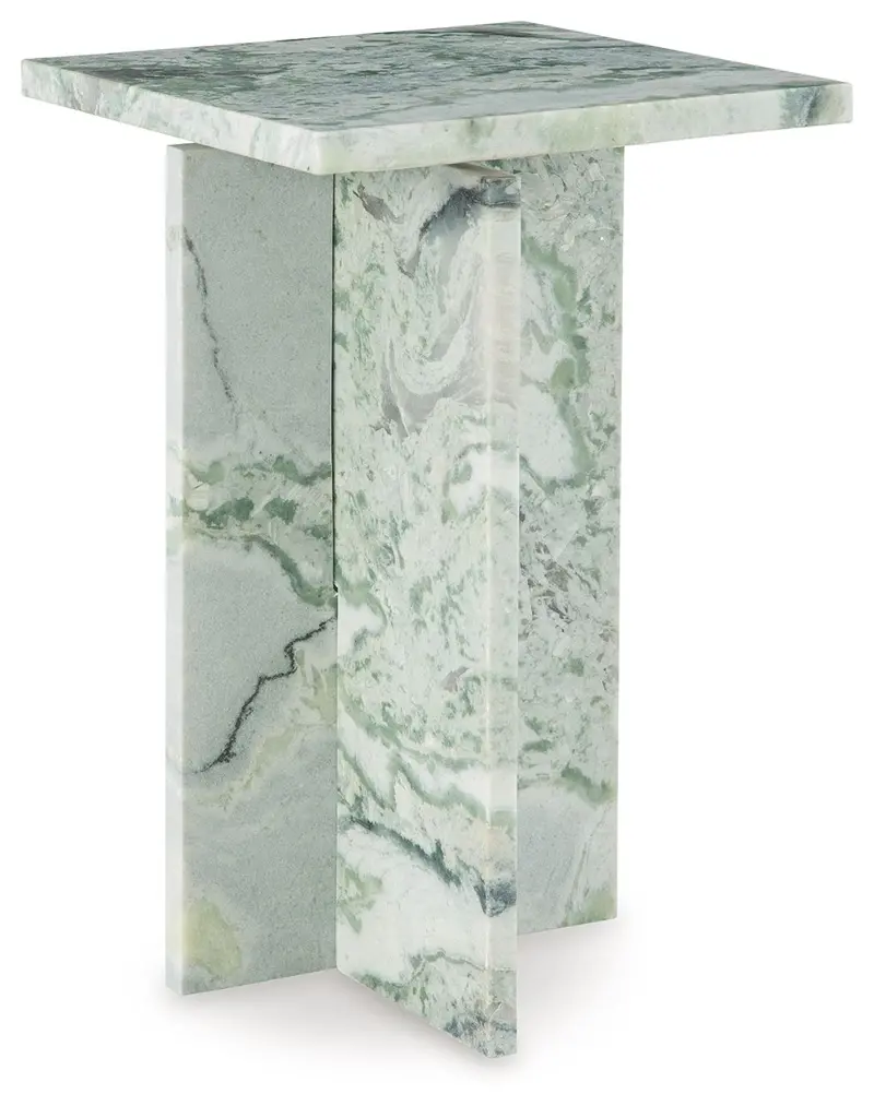 Deaconwell White and Sage Green Accent Table