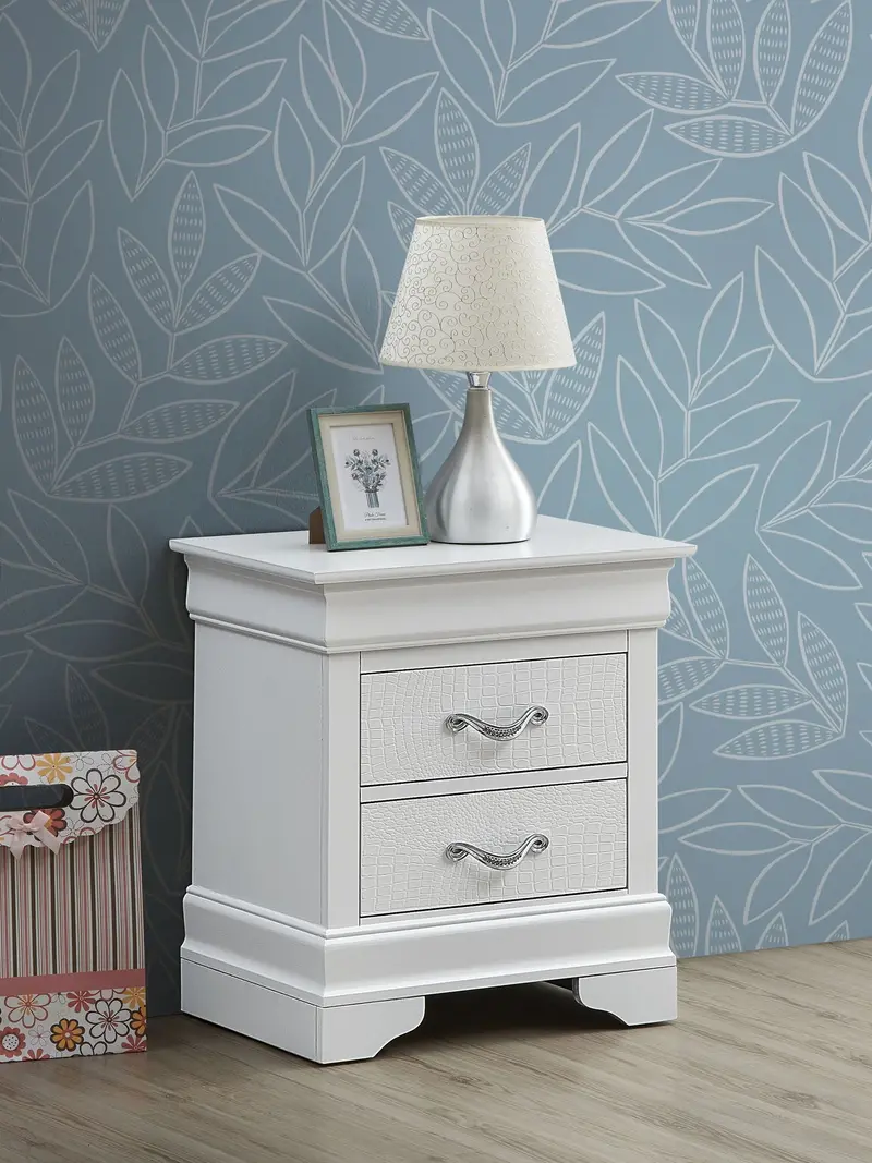 Decorative Accent Nightstand with Artisan Flair