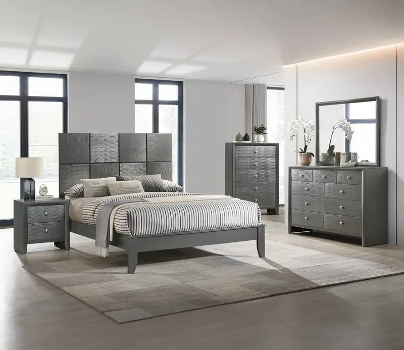 Denker Gunmetal Chest of Drawers
