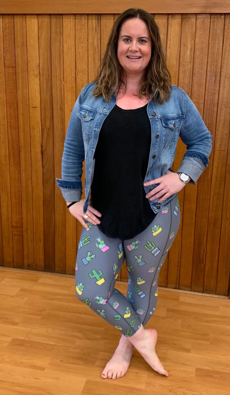 Desert Cactus Print Leggings – Eco-Friendly Fabric