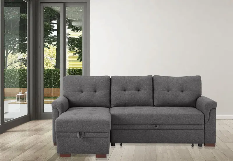 Destiny Reversible Sleeper Sectional with Storage Chaise