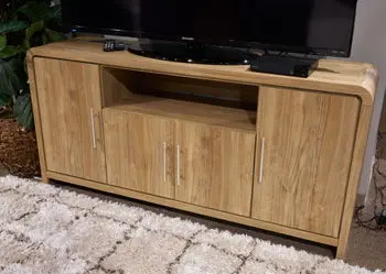 Dovander Extra-Large Brown TV Stand with Media Organization