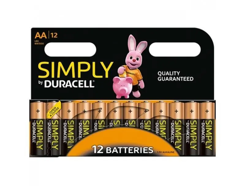 Duracell AA Alkaline Batteries – Pack of 12