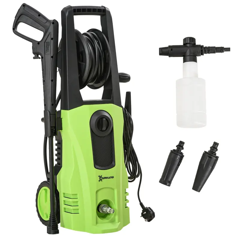 DURHAND 1800W High-Pressure Power Washer – Heavy-Duty Cleaning System for Driveways, Vehicles & Decks