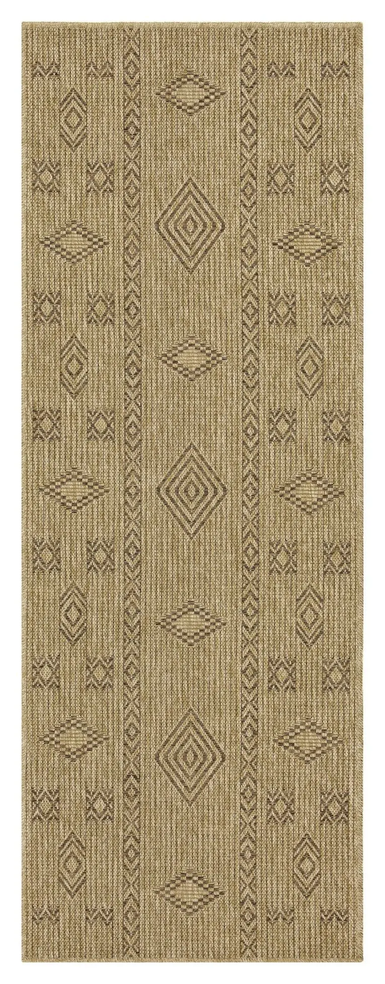 Earth Jute Indoor/Outdoor Area Rug – 2’7″ x 7’3″ in Mocha Jute