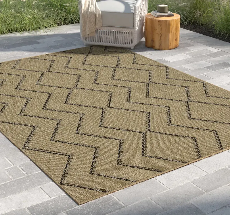 Earth Jute-Look Indoor Outdoor Polypropylene Area Rug