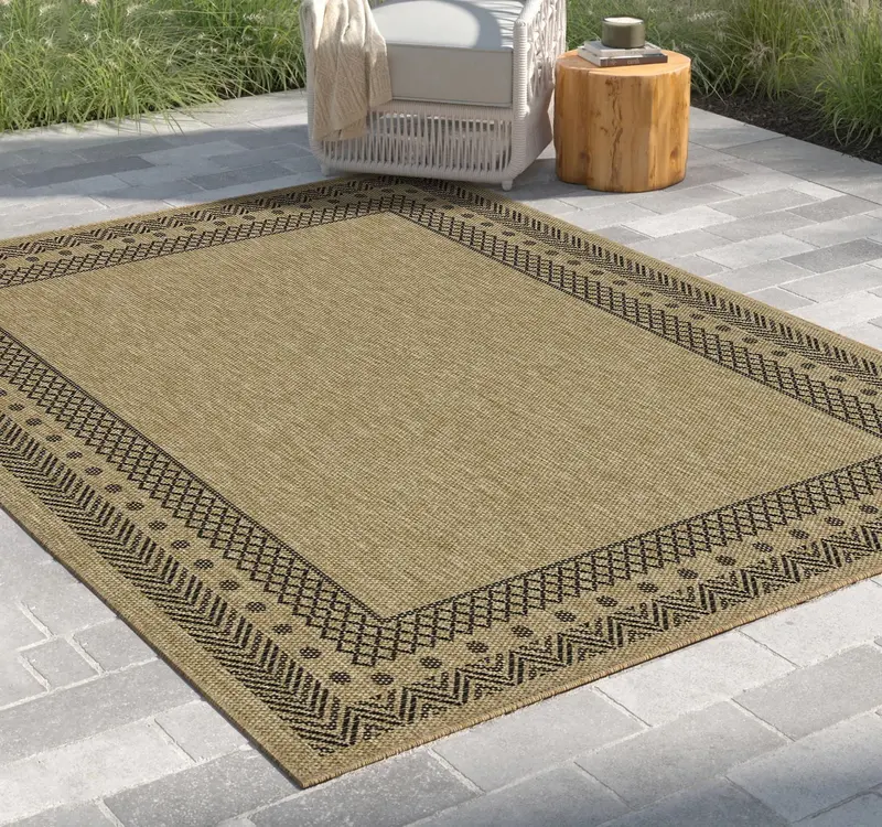 Earth Polypropylene Indoor & Outdoor Area Rug – Low-Pile, Fade-Resistant Design