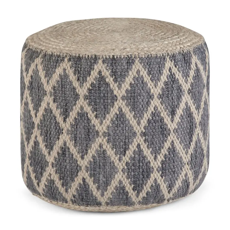 Edgeley Round Floor Pouf – Minimalist Handcrafted Lounge Cushion